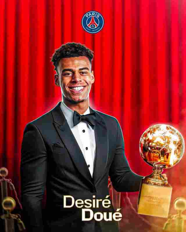 奪2025金童獎!20歲杜埃:能與梅西姆巴佩等人名字并列,我很榮幸